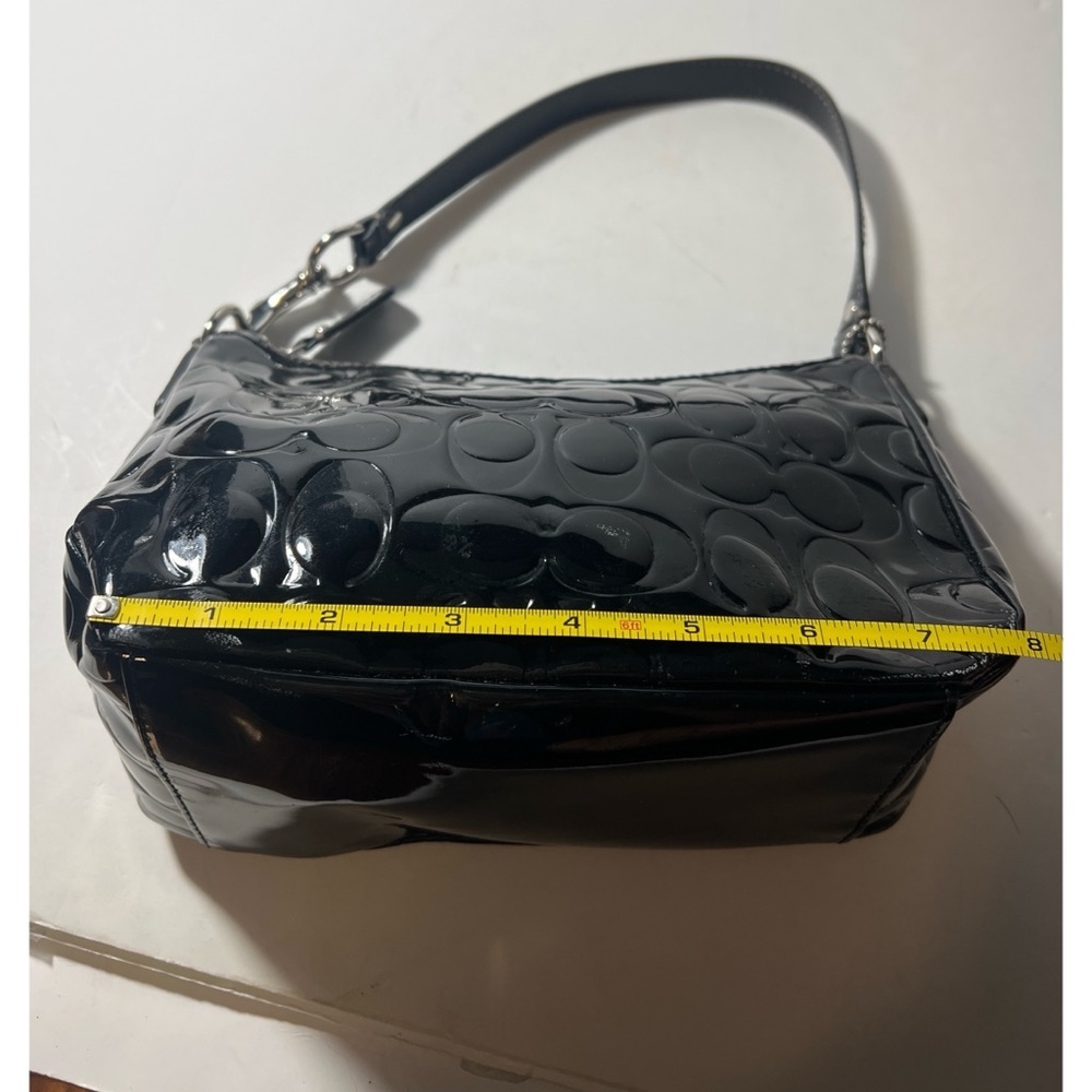 Coach Black Patent Leather Shoulder Bag - Picture 8 of 11